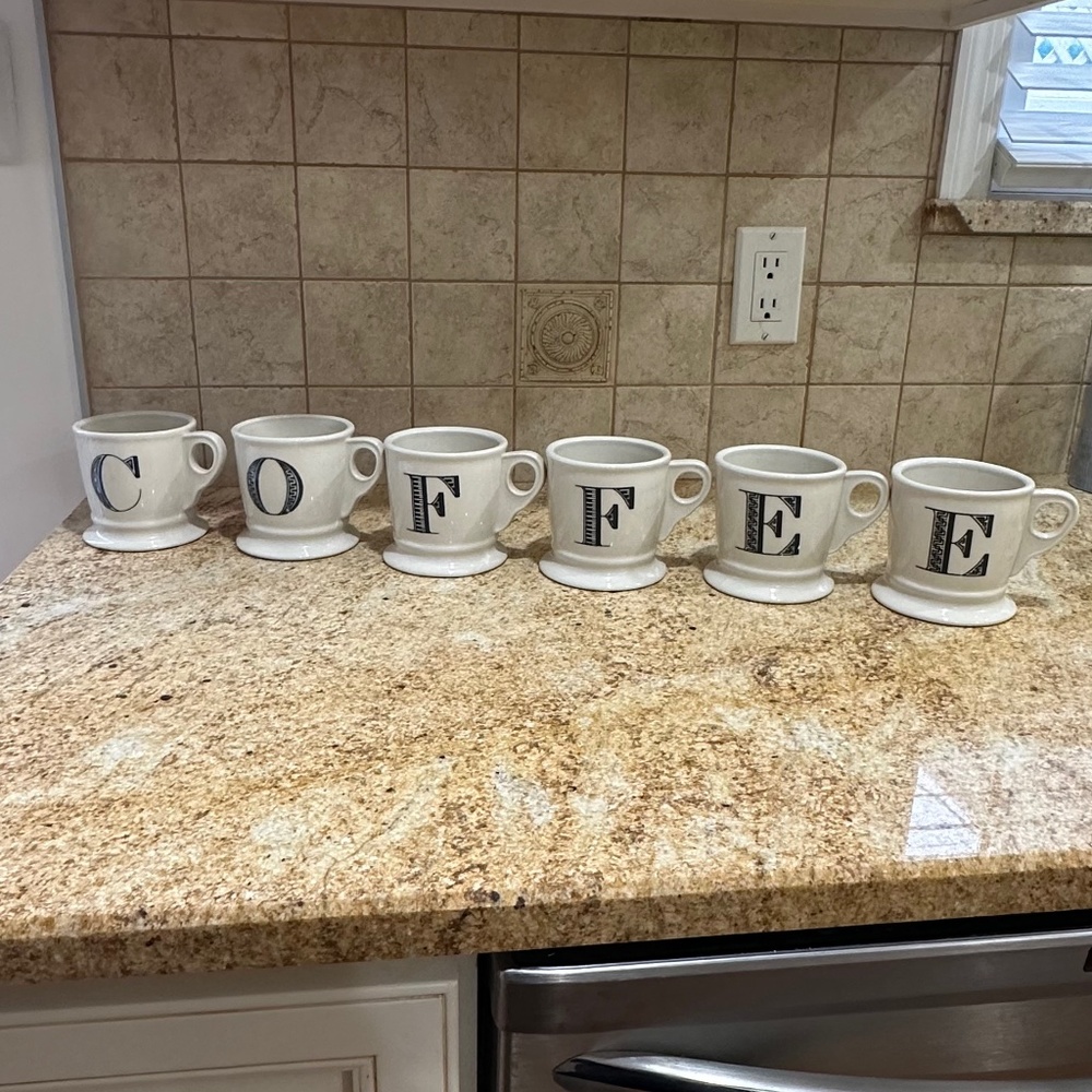 Anthropologie Letter Mugs - COFFEE